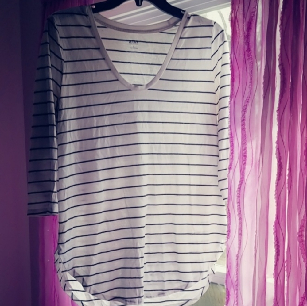White & Black Striped Shirt
